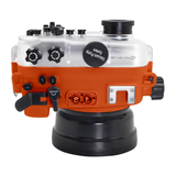 Salted Line 60M/195FT Waterproof housing for Sony A6xxx series Salted Line with 4" Dry Dome Port (Orange) / GEN 3