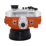 Salted Line UW housing for Sony A6xxx series with pistol grip & 4" Dry Dome Port / GEN 3 - orange