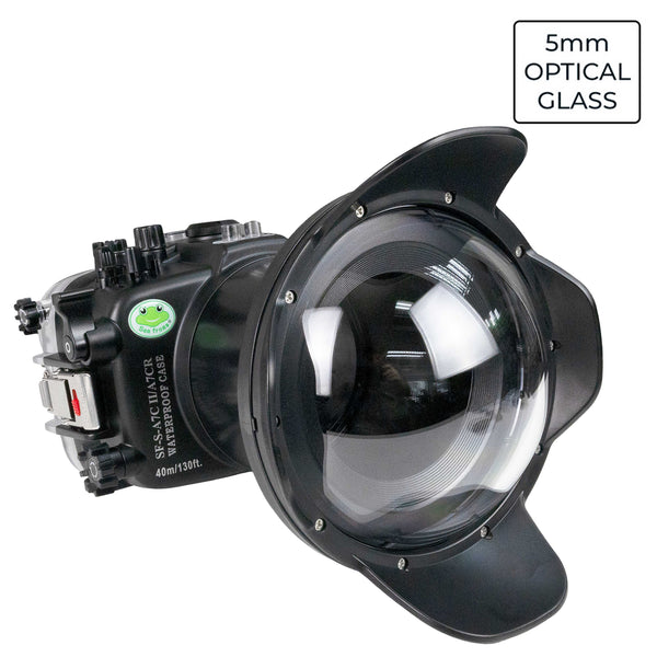 Sea Frogs Sony A7С II/A7CR FE16-35mm F2.8 GM (equipo de zoom incluido) Kit de carcasa de cámara UW con puerto de cúpula de vidrio óptico de 6" V.2