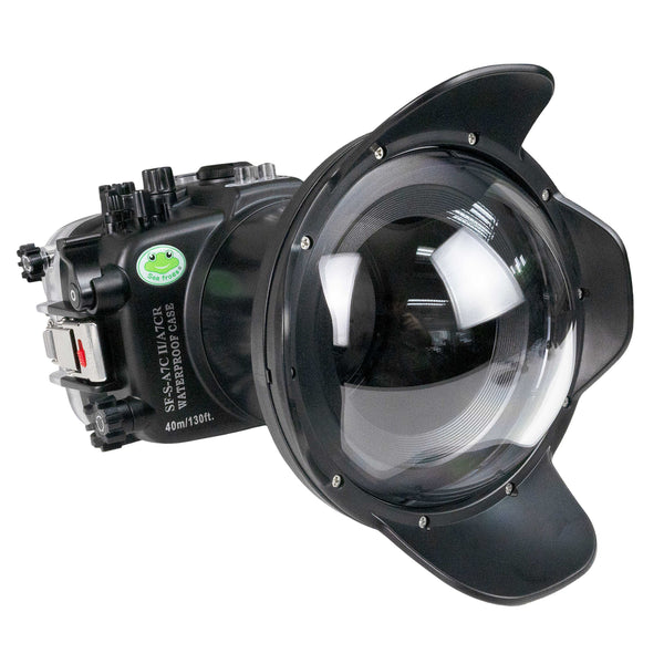 Sea Frogs Sony A7С II/A7CR FE16-35mm F2.8 GM (equipamento de zoom incluído) Kit de caixa de câmera UW com porta Dome de 6" V.2