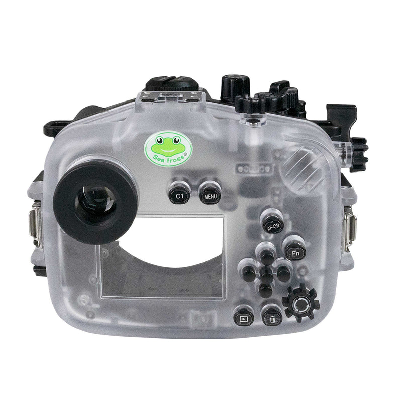 Sea Frogs Sony A7С II/A7CR 40M/130FT Carcasa de cámara subacuática con puerto largo plano de vidrio óptico de 6" para Sony FE24-70 F2.8 GM II (equipo de zoom incluido).