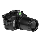 SeaFrogs 40 m/130 Fuß Unterwasserkameragehäuse für Canon EOS R6 Mark II mit flachem langen Anschluss mit 67 mm Gewinde