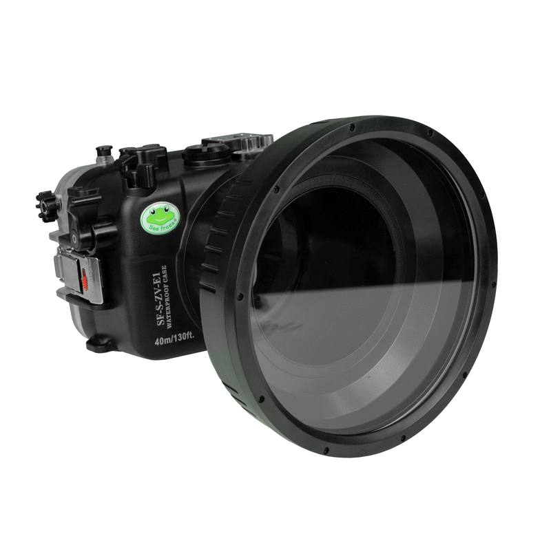Sony ZV-E1 40M/130FT Underwater camera housing with 6" Glass Flat short port