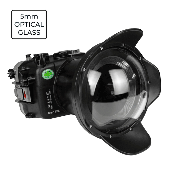 Sony ZV-E1 40M/130FT Underwater camera housing  with 6" Optical Glass Dome port V.2