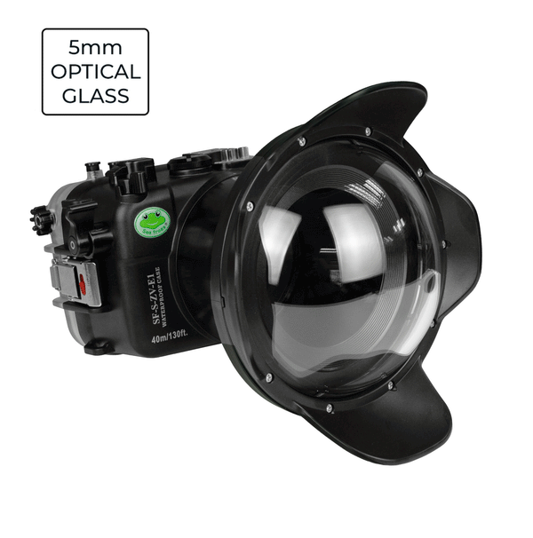 Sony ZV-E1 40M/130FT Underwater camera housing  with 6" Optical Glass Dome port V.7