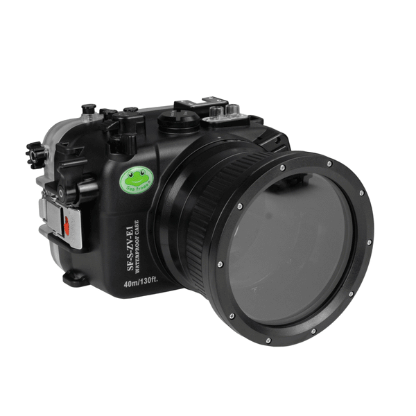 Sea Frogs Sony ZV-E1 40M/130FT Waterproof camera housing with 4" Glass flat port 