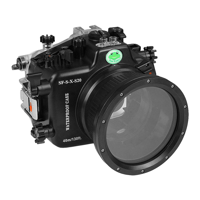 seafrogs Fujifilm X-S20 camera housing with glass 4" flat port for XF 18-55mm lens