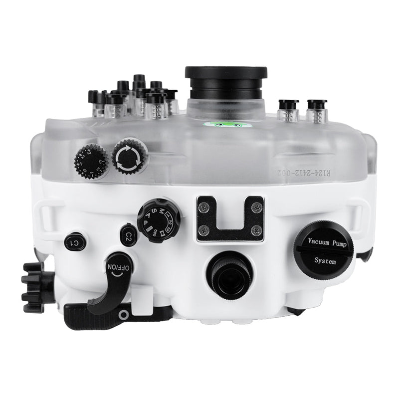 Sea Frogs Salted Line Series Sony A7III / A7RIII 40M/130FT Waterproof camera housing with 6" Dome port V.10 (one zoom gear included). White