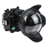 Sea Frogs Salted Line Series Sony A7III / A7RIII 40M/130FT Waterproof camera housing with 6" Dome port V.2 (zoom gear included). Black