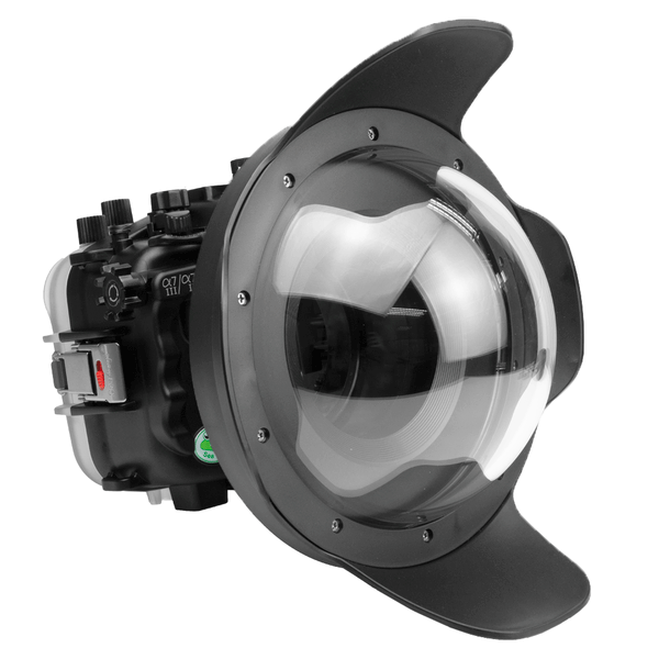 SeaFrogs Salted Line Series Sony A7III / A7RIII 40M/130FT Waterproof camera housing with 8" Dome port V.8. Black