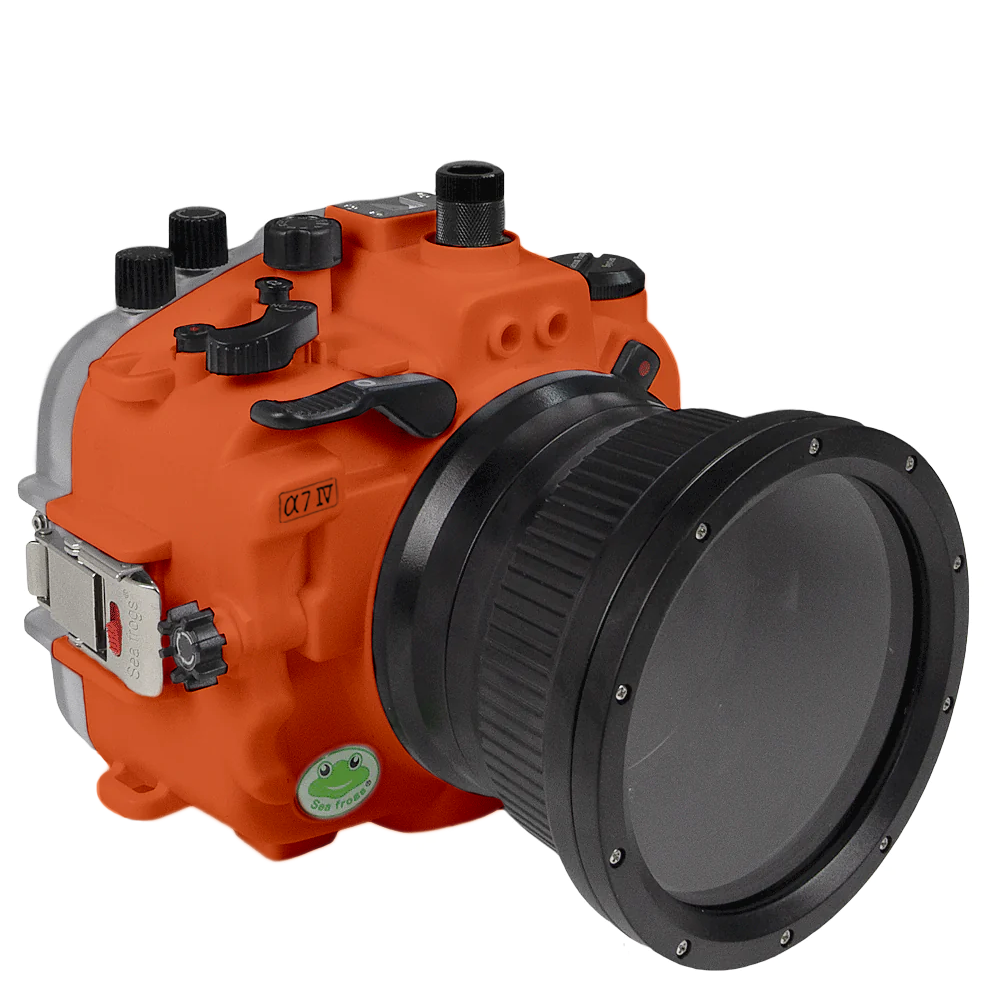 Seafrogs for Sony A7 IV salted line housing with Standard port orange ...